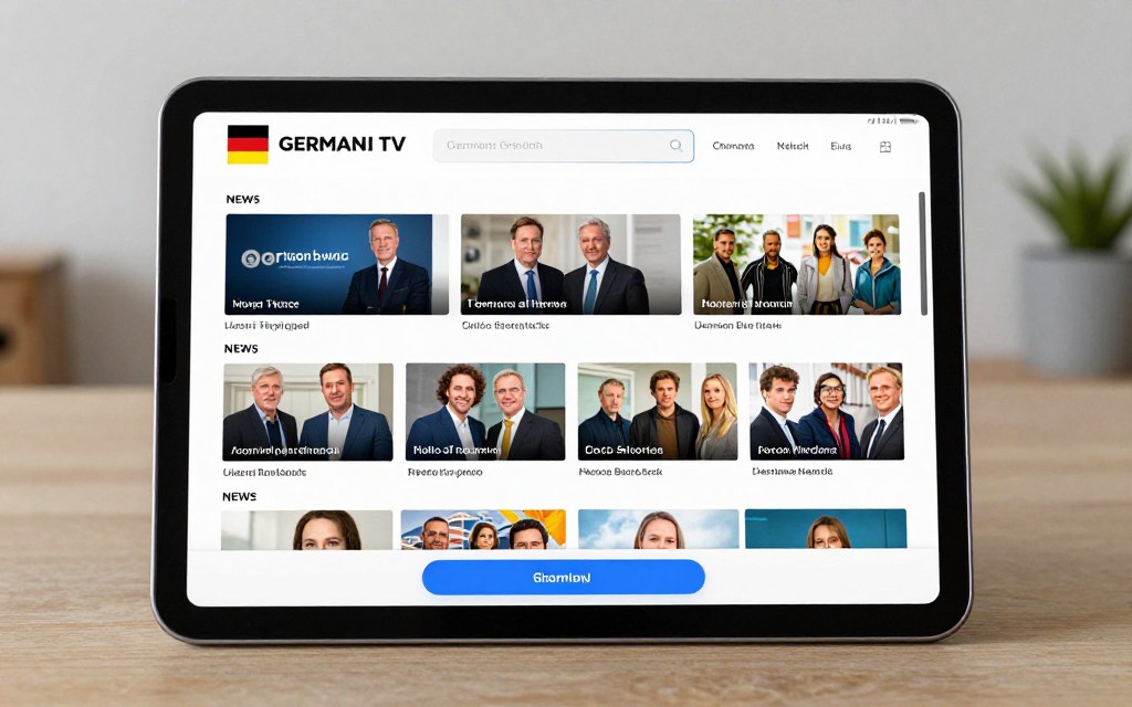 Senderliste und Serienauswahl eines legalen IPTV Dienstes